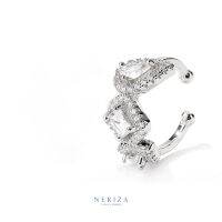 Neriza Jewelry/ Ear Cuff เพชรสังเคราะห์ ประกายเทียบเท่าเพชรแท้ จัดส่งฟรีพร้อมกล่อง รหัสNE068