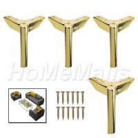 4pcs Metal Furniture Leg Modern Practical Furniture Feet As Sofa Office Couch Cabinet TV Stand Wardrobe Leg Carbon Steel Gold Furniture Protectors Rep