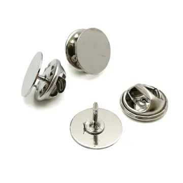 50 Sets Pin Back Lapel Pin Back Stainless Steel Tie Tack Pin Locking Back  Supply 