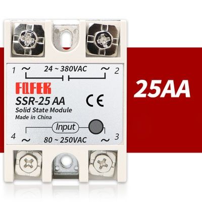 10a 60a 40a 25a Ac-Ac เฟสเดียวรีเลย์สถานะของแข็ง Ac Ssr Ssr-10aa Ssr-60aa Ssr-40aa Ssr-25aa 80-250vac 220V ถึง24-380V Ac