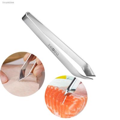 ๑ 1pc Stainless Steel Fish Bone Tweezers Pincer Clip Puller Remover Tongs Fish Bone Plucking Clamp Kitchen Gadgets Accessories