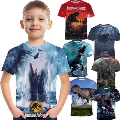 【In Stocks】 Dinosaur  T-Shirt for Kids Casual breathable fabric Boys Jurassic World Shirt