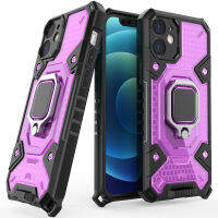 iPhone 12 mini Case ,RUILEAN Matte Translucent Case, Hard PC &amp; Flexible TPU Bumper Honeycomb Shockproof Protective Phone Case (Compatible with Magnetic Car) for iPhone 12 mini