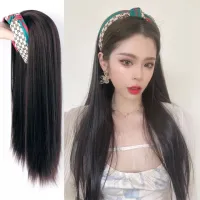EGK 68CMHeadband Wig For Women Long Straight Half Head Wig With Head Band Heat Resistant Synthetic Hair