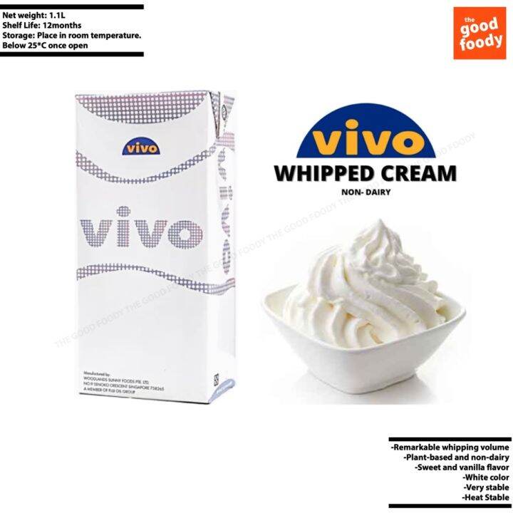 New for Vivo Whipping Cream 1.1L The Good Foody Lazada PH