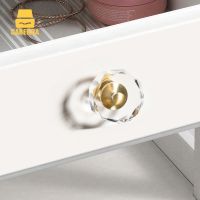 ○♈✹ Crystal Glass with Brass Base Cabinet Knobs Cupboard Pulls Dresser Drawer Knobs Wardrobe Handles for Furniture Handle Hardware