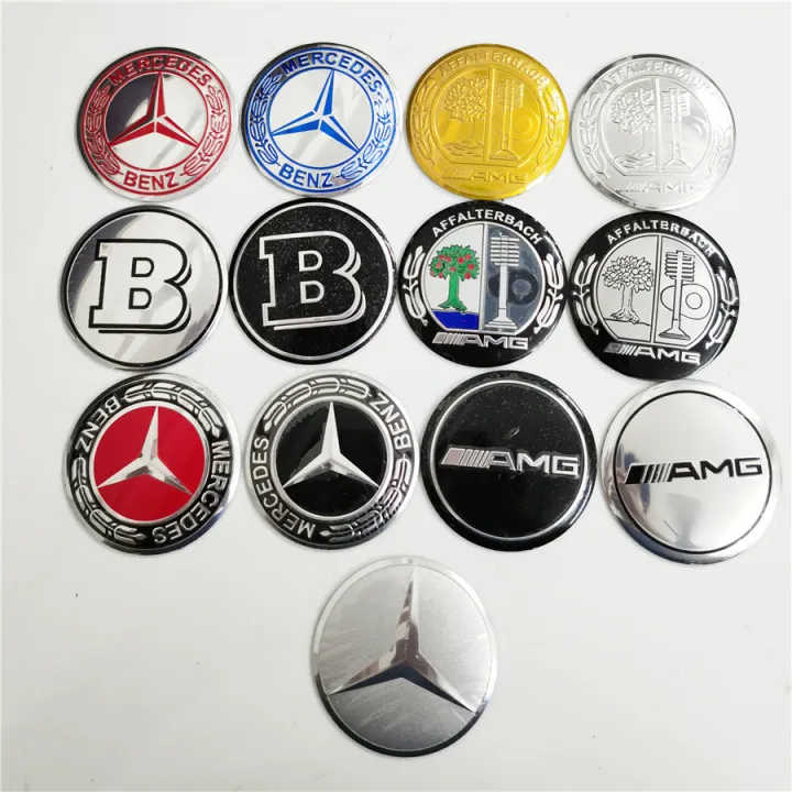 4pcs 56mm Wheel hub cap sticker for Mercedes Benz Brabus AMG Apple tree ...