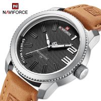 「Dark blue watch」100 Original NAVIFORCE นาฬิกาผู้ชาย2022ใหม่ควอตซ์กีฬานาฬิกากันน้ำแฟชั่นหรูหราคุณภาพสูงนาฬิกาข้อมือหนังชาย