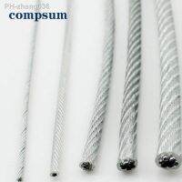 Steel Coated Flexible Wire Rope soft Cable Transparent Stainless Steel Clothesline Diameter 0.8mm 1mm 1.5mm 2mm 3mm