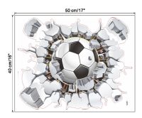 ?FRUI?ผนังพื้นหลังทีวีฟุตบอลสำหรับตกแต่งกำแพงแตกหักแบบ3D ถอดได้สติ๊กเกอร์ติดผนัง