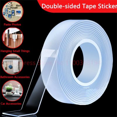Ultra-Strong Double Sided Adhesive Sticky Tape Waterproof Wall Stickers Reusable Heat Resistant Glue Bathroom Kitchen Carpet Car Chrome Trim Accessori