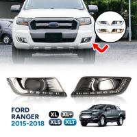 ไฟเดย์ไลท์ DAY LIGHT DRL รุ่น ฟอร์ด เรนเจอร์ FORD RANGER ไม่ท็อป NOTOP ปี 2015 - 2018 พร้อมชุดสายไฟ 1 ชุด