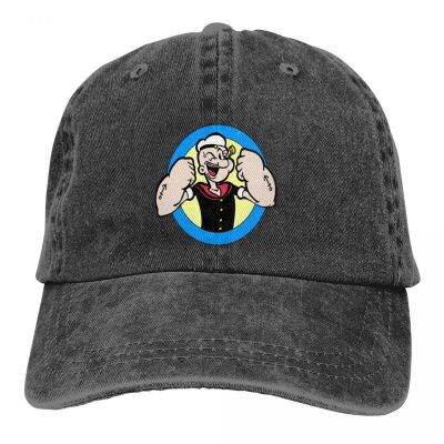 Summer Cap Sun Visor Retro Hip Hop Caps Popeye The Sailor Spinach Cartoon Cowboy Hat Peaked Hats