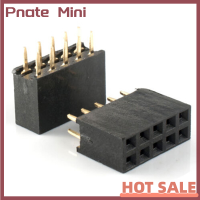 Pnate 10ชิ้น2X5 10Pin 2.54มม. แถบเข็มหมุดพิทช์ตัวเมียแถวคู่