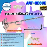 ชุดเสาอากาศดิจิตอลทีวี infosat รุ่น ANT-HD30E พร้อมขางอ 120cm.ยึดเสาอากาศ แถมน็อตยึด4ตัว รับประกัน 1ปี Jeabtech