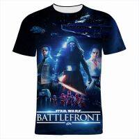 2023 NewStar Wars 3D เสื้อยืดลำลองสำหรับบุรุษสตรีแฟชั่นแขนสั้นเสื้อพิมพ์ลายสุดเท่