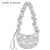 CHERL &amp; KOLRS กระเป๋าสะพายข้างพรีเซ้นส์ธรรมดาเปิดไหล่ข้างเดียวมีจีบสดใส83006