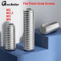 M2 M2.5 M3 M4 Flat Point Grub Screws 304 Stainless Steel Allen Hex Socket Set Screw