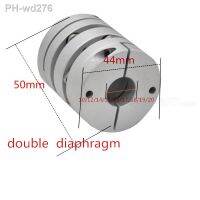 flexible double diaphragm coupling 1PC D44L50 8/10/12/14/15/16/17/18/20 Flexible Plum Shaft Coupler CNC Stepper Motor Coupler