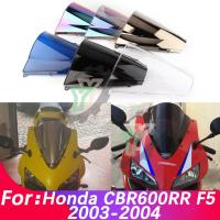 CBR 600 RR CBR600 600RR อุปกรณ์เสริมคาเฟ่มอเตอร์ไซค์เรเซอร์กระจกบังลมที่เบนทางลมสำหรับ HONDA CBR600RR F5 2003-2004