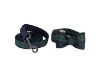 Unique Style Paws Dog Collar and Leash Set Soft&amp;Comfy Handmade Bowtie Separate Christmas Pet Gift For Dogs and Cats