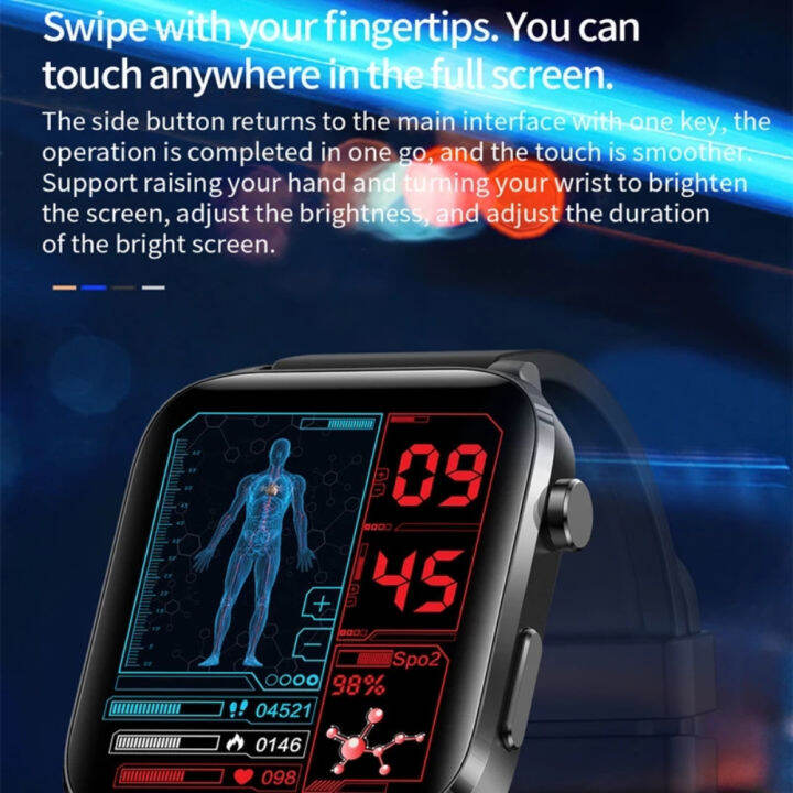 New Smart Watch 1.7inch Laser Treatment Body Temperature Accurate SPO2 ...
