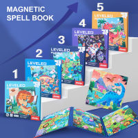 หนังสือ Puzzle MAGNET พับได้สำหรับเด็กก่อนวัยเรียนสีสว่าง Puzzle MAGNET ของขวัญพื้นผิว Puzzle MAGNET เรียบ1ชุด