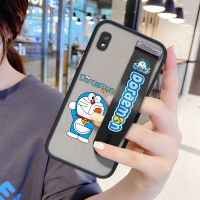 UCUC (สายรัดข้อมือ) เคสมือถือ เคสโทรศัพท์ เคส Samsung Galaxy A10เคสมือถือ เคสโทรศัพท์ เคสสาวการ์ตูน Doraemon กันกระแทก Frosted กลับนุ่มขอบฝาครอบเลนส์ป้องกันเลนส์โทรศัพท์บางเฉียบเคสมือถือ เคสโทรศัพท์ เคส