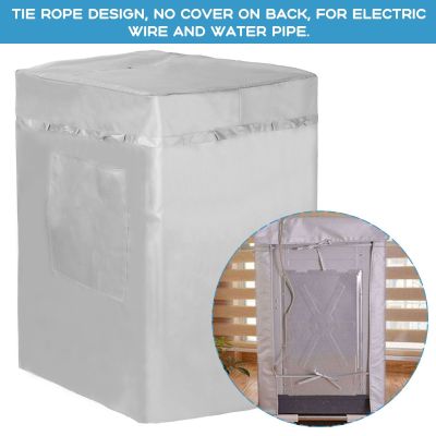 Washing Machine Cover Pulsator Waterproof Home Laundry Dryer Polyester Silver Coating Top Loading Dustproof Case with Zipper