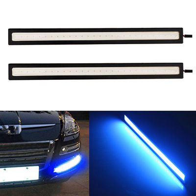 pheebss Blue super bright Car cob ไฟ LED DRL ไฟตัดหมอกขับรถกันน้ำ DC 12V 17cm