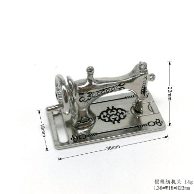 [COD] gzdollhouse[silver desktop sewing machine head] dollhouse diy model accessories mini clothes car