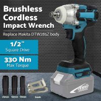 สำหรับMakita DTW285 18โวลต์Li Ionไร้สายBrushlessประแจผลกระทบ1/2ร่างกายเท่านั้น（ไม่รวมแบตเตอรี่และเครื่องชาร์จ）