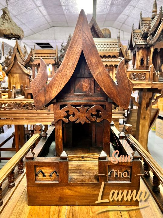 ศาลพระภูมิ-ศาลแบบไทย-ศาลไม้สัก-บ้านไม้สัก-บ้านกาแล-บ้านแบบล้านนา-บ้านจำลอง-ศาลตายาย-ศาลเจ้าที่-สินค้าพร้อมส่ง