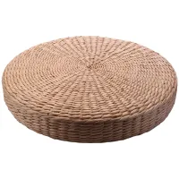 40cm Tatami Cushion Round Straw Weave Handmade Pillow Floor Yoga Chair Seat Mat