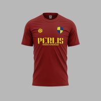 shot goods [READY STOCK] Perlis Indera Kayangan Jersi Maroon/Yellow - Jersey Roundneck