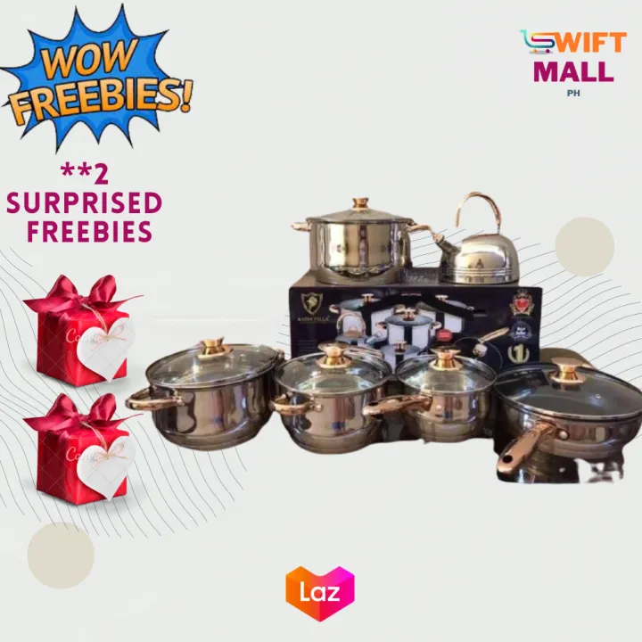 Kaisa Villa, Kaisa Villa Cookware Set, Kaisa Villa KV1004 12 Piece Stainless Steel Induction