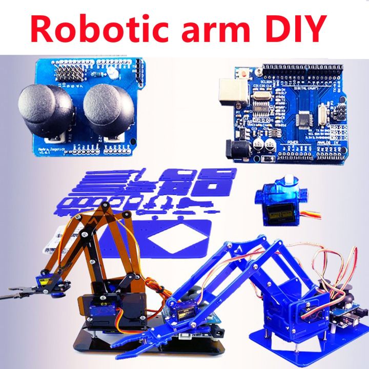 4 Dof Unassembly Acrylic Mechanical Arm Robot Manipulator Claw For ...