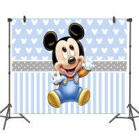 [ในสต็อก] Mickeys 125*80ซม. 3D การ์ตูนพื้นหลังผ้า Tapestries &amp; Hangings เด็กวันเกิดปาร์ตี้ธีมถ่ายภาพพื้นหลังผ้า