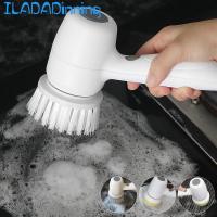 ILADA Electric Spin Scrubber แปรงทำความสะอาดไฟฟ้าไร้สายแบบชาร์จไฟได้แปรงขัดไฟฟ้ากันน้ำพร้อมหัวแปรง3หัวแปรงทำความสะอาดไฟฟ้า