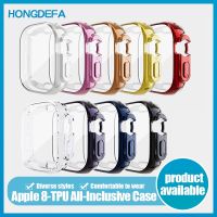 ℡✶◑ Hot Sale Watch Full Cover Case for Apple Watch Series 8 TPU Clear Case Screen Protector for iWatch 49MM