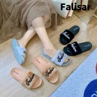 Falisar รองเท้าแตะ ของผู้หญิงใหม่มี3สี ภายนอกสวมใส่แฟชั่น รองเท้าแตะและรองเท้ากันลื่น ด้านล่างนุ่ม NO.0129-1