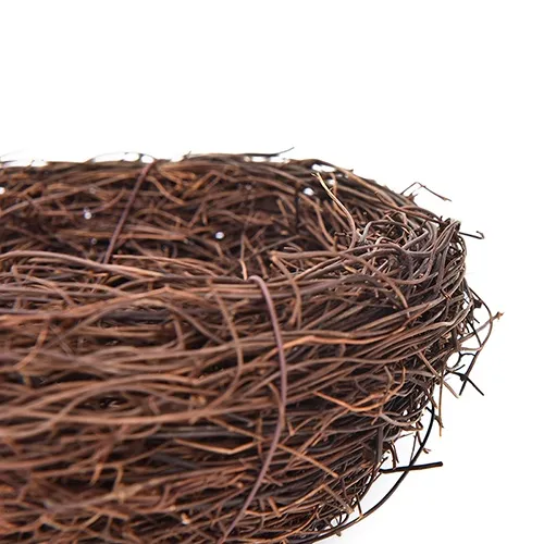 Handmade Vine Brown Bird Nest House Home Nature Craft Holiday Decoration