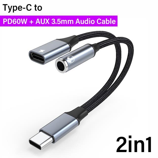 chaunceybi-usb-c-ถึง3-5mm-ประเภทชาร์จ-pd60w-ออดิโอสำหรับ