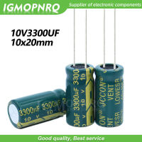 10ชิ้น10V3300UF 10*20มิลลิเมตร igmopnrq อลูมิเนียมตัวเก็บประจุด้วยไฟฟ้าสูงบ่อยความต้านทานต่ำ10x20mm