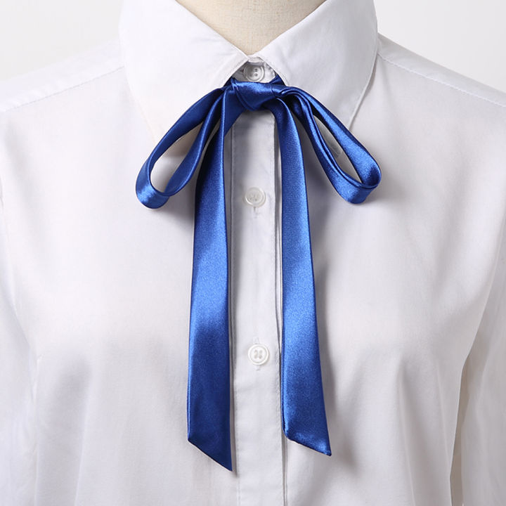 Uniform Chic School Student Vintage Tassel Ribbon Satin Bowtie Cravat ...