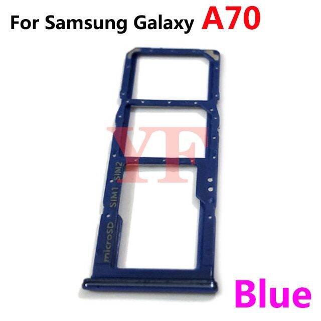 สำหรับ-samsung-galaxy-a10-a20-a30-a40-a50-a60-a70-a605f-a705f-a80แกนซิมช่องเสียบบัตร-a2ซิมที่ใส่ถาดซ็อกเก็ตเครื่องอ่านการ์ด-lkt37121อะไหล่ทดแทน