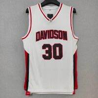 เสื้อบาสเกตบอลผู้ชายพลัสขนาด 30 สตีเฟนเคอร์รี่ DAVIDSON วิทยาลัยเย็บปักถักร้อยระบายอากาศกีฬาถนนฮิปฮอปกีฬา