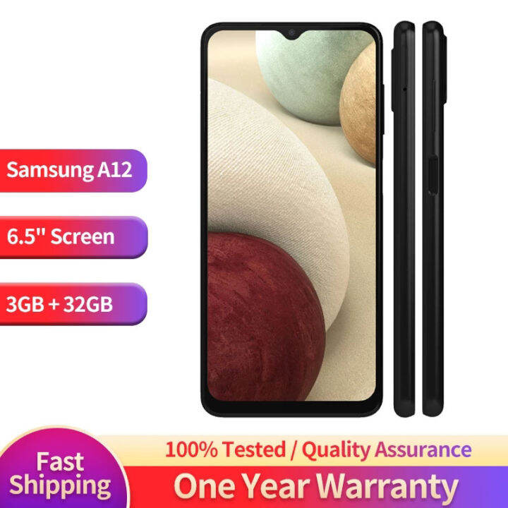Global Samsung Galaxy A12 6.5inch Unlocked Cell Phone 4GB RAM 64GB ROM