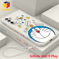 สำหรับ Infinix Hot 9 Play เคสโทรศัพท์ Ultra-Thin น่ารักการ์ตูนโดราเอมอน Soft TPU ซิลิโคน Cover