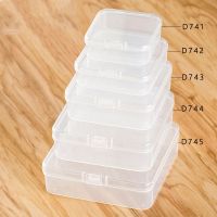 ₪ 1pcs Square PP Small Empty Box Five Sizes Transparent Plastic Storage Box Headphone Parts Empty Box Storage Packaging Box